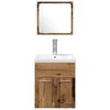 vidaXL Ensemble de mobilier de salle de bain 4 pcs Bois Ancien