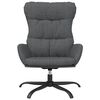 vidaXL Chaise de relaxation Gris fonc&eacute; Tissu