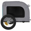 vidaXL Remorque de v&eacute;lo pour animaux de compagnie bleu et gris