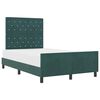 vidaXL Lit &agrave; ressorts avec t&ecirc;te de lit Vert fonc&eacute; 120 x 200 cm Velours