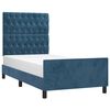 vidaXL Cadre de lit sans matelas bleu fonc&eacute; 100x200 cm velours