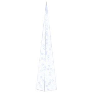 vidaXL C&ocirc;ne lumineux d&eacute;coratif &agrave; LED Acrylique Bleu 90 cm