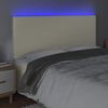 vidaXL T&ecirc;te de lit &agrave; LED Cr&egrave;me 200x5x118/128 cm Similicuir