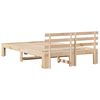 vidaXL Cadre de lit avec t&ecirc;te de lit Naturel 120 x 190 cm Pin massif