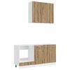vidaXL Unit&eacute; de cuisine LYON 5 pc Ch&ecirc;ne artisanal Bois d'ing&eacute;nierie