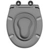 vidaXL Si&egrave;ge de toilette Gris 47 x 37 x 4 cm Duroplast