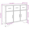 vidaXL Buffet noir 97x32,5x74,5 cm bois d&rsquo;ing&eacute;nierie