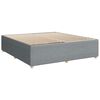vidaXL Sommier &agrave; lattes de lit avec matelas Gris clair 200x200cm Tissu