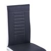 vidaXL Chaises &agrave; manger cantilever lot de 2 noir similicuir