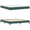 vidaXL Lit &agrave; ressorts avec matelas Vert fonc&eacute; 180 x 210 cm tissu