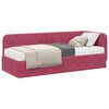 vidaXL Cadre de lit d'angle avec matelas Bordeaux 80 x 200 cm Velours