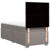 vidaXL Sommier &agrave; lattes de lit avec matelas Taupe 80x200 cm Tissu