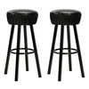 vidaXL Chaises de bar lot de 2 noir similicuir