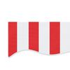 vidaXL Tissu de remplacement pour auvent rayures rouges et blanches