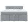 vidaXL Sommier &agrave; lattes de lit avec matelas Gris clair 180x200cm Tissu