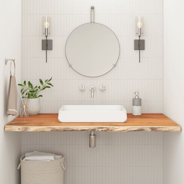vidaXL Comptoir de salle de bain 110x60x2,5 cm rectangulaire acacia