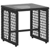 vidaXL Ensemble de meubles d'ext&eacute;rieur 5 pcs Noir et Blanc