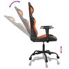 vidaXL Chaise de jeu Noir et orange Similicuir