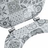 vidaXL Si&egrave;ge de toilette Gris 43,8 x 37,8 cm Panneau MDF