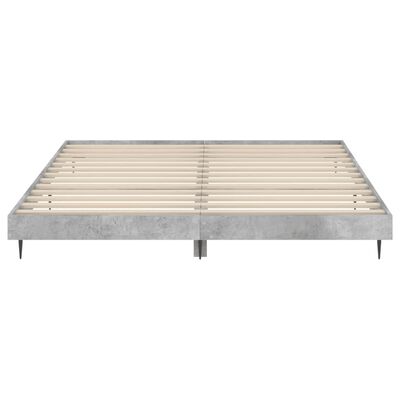 vidaXL Cadre de lit sans matelas gris béton 180x200 cm