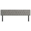 vidaXL T&ecirc;tes de lit 2 pcs gris clair 100x7x78/88 cm velours