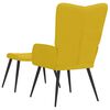 vidaXL Chaise de relaxation avec tabouret Jaune moutarde Velours