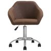 vidaXL Chaises pivotantes &agrave; manger lot de 2 marron tissu