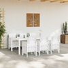 vidaXL Ensemble de salle à manger pour jardin 7 pcs Blanc Rattan Polt