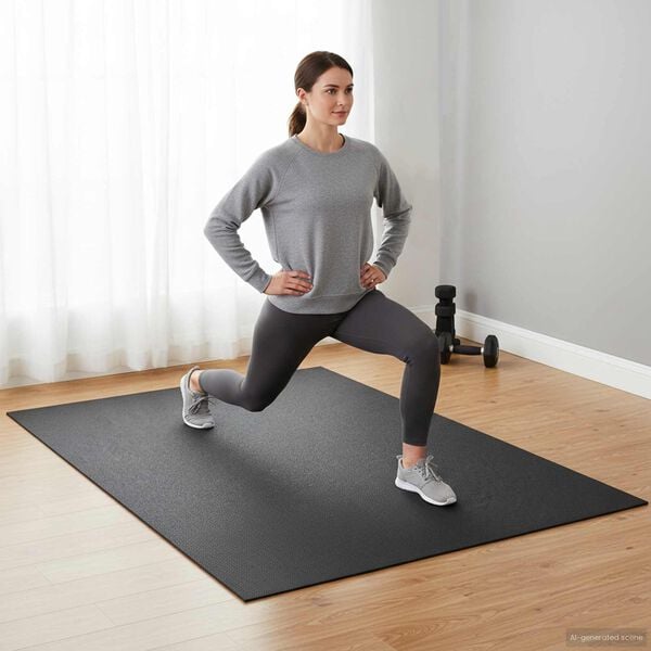 vidaXL Tapis de Protection Sport Noir 150 x 75 x 0.6 cm PVC