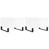 vidaXL Tables basses 2 pcs blanc brillant 50x46x35cm bois d'ing&eacute;nierie