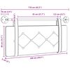 vidaXL T&ecirc;te de lit suspendue Vert clair 110 x 55 x 5 cm Velours
