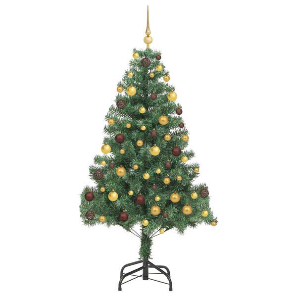 vidaXL Sapin de No&euml;l avec 300 LED avec support Vert 180 cm PVC