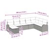 vidaXL Ensemble de canap&eacute; de jardin 8 pcs Marron Poly rotin