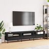 vidaXL Meuble TV noir 202x39x43,5 cm acier lamin&eacute; &agrave; froid