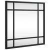 vidaXL Miroir mural noir 30x30 cm carr&eacute; fer