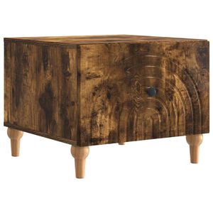 vidaXL Table basse Ch&ecirc;ne fum&eacute; 49 x 50 x 40 cm Bois d'ing&eacute;nierie
