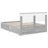 vidaXL Cadre de lit Gris Sonoma 160 x 200 cm Bois d'ing&eacute;nierie