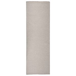 vidaXL Tapis &agrave; tissage plat d'ext&eacute;rieur 80x250 cm gris clair