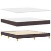 vidaXL Lit &agrave; ressorts avec matelas Marron fonc&eacute; 180 x 200 cm tissu