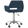 vidaXL Chaises pivotantes &agrave; manger lot de 4 bleu tissu