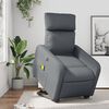 vidaXL Fauteuil inclinable de massage &eacute;lectrique gris similicuir