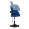 vidaXL Chaise pivotante de salle &agrave; manger Bleu Tissu