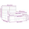vidaXL Lit &agrave; ressorts avec matelas Marron fonc&eacute; 180 x 200 cm tissu