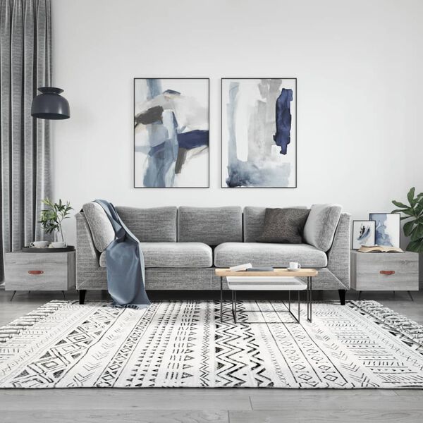 vidaXL Tables basses 2 pcs sonoma gris 50x50x40 cm bois d'ing&eacute;nierie