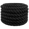 vidaXL Corde en coton 40 mm 10 m Noir 100% Coton