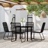 vidaXL Ensemble &agrave; manger de jardin 5 pcs Noir