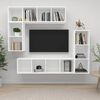 vidaXL Ensemble de meubles TV 4 pcs Blanc Bois d'ing&eacute;nierie