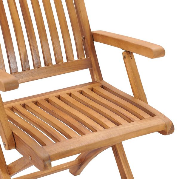 vidaXL Chaises pliables de jardin lot de 8 Bois de teck solide