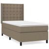 vidaXL Sommier &agrave; lattes de lit avec matelas Taupe 80x200 cm Tissu