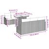 vidaXL Ensemble de canapé de jardin 7 pcs Gris clair Poly rotin